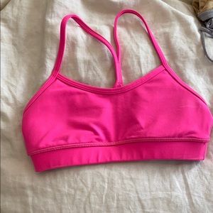 Hot pink lulu sports bra
